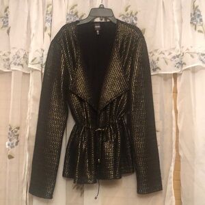 A Rafaella gold foil mesh coat